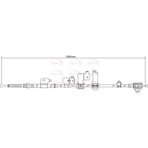 Apec Handbrake Cable Rear Left CAB1540