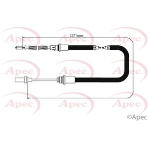 Apec Handbrake Cable Rear Left or Right CAB1543