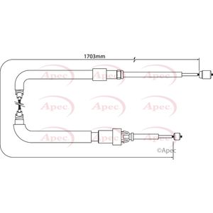 Apec Handbrake Cable Rear Left or Right CAB1546