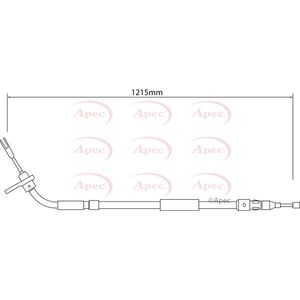 Apec Handbrake Cable Rear Right CAB1550