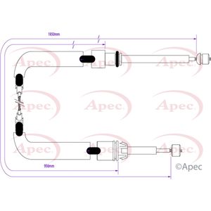 Apec Handbrake Cable Rear Left CAB1552