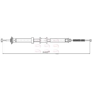 Apec Handbrake Cable Rear Right CAB1554