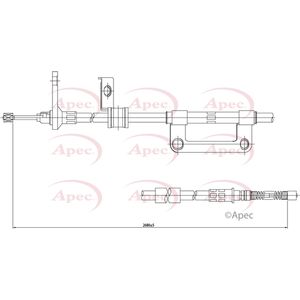 Apec Handbrake Cable Rear Right CAB1559