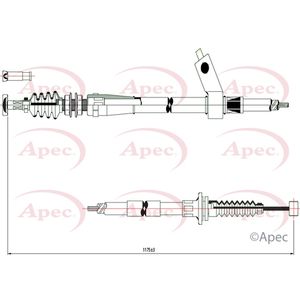Apec Handbrake Cable Rear Left CAB1560