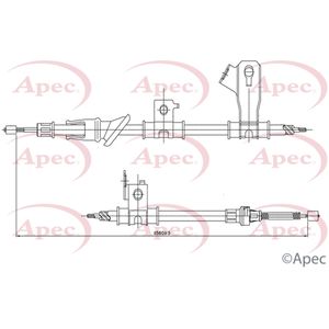 Apec Handbrake Cable Rear Right CAB1561