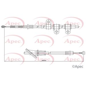 Apec Handbrake Cable Rear Right CAB1562