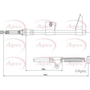 Apec Handbrake Cable Rear Left CAB1563