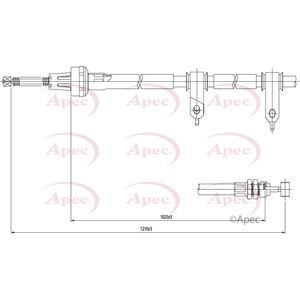 Apec Handbrake Cable Rear Left CAB1567