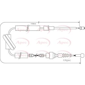 Apec Handbrake Cable Rear Left or Right CAB1572