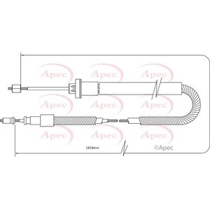 Apec Handbrake Cable Rear Right CAB1573