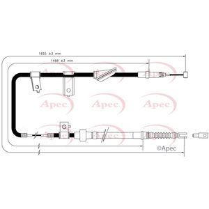 Apec Handbrake Cable Rear Right CAB1575