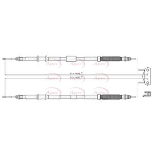 Apec Handbrake Cable Rear Left or Right CAB1578