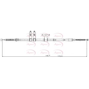 Apec Handbrake Cable Rear Right CAB1581