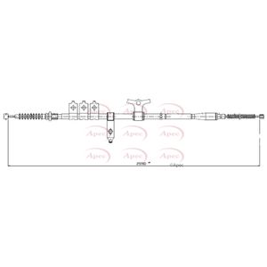 Apec Handbrake Cable Rear Left CAB1582