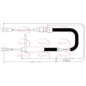 Apec Handbrake Cable Rear Left or Right CAB1583