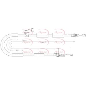 Apec Handbrake Cable Rear Left CAB1592