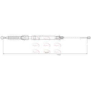 Apec Handbrake Cable Rear Left CAB1594