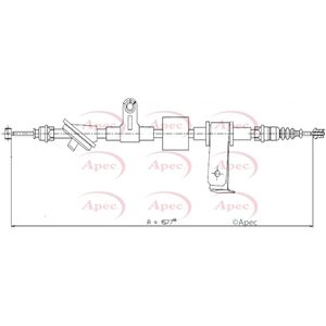 Apec Handbrake Cable Rear Right CAB1596