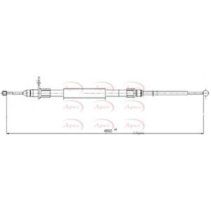 Apec Handbrake Cable Rear Left CAB1597