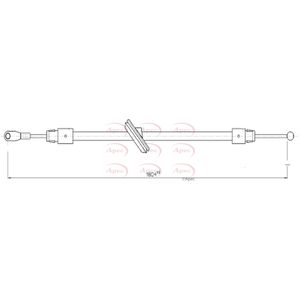 Apec Handbrake Cable Front CAB1601