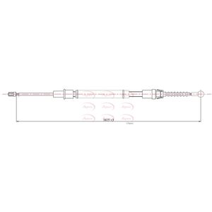 Apec Handbrake Cable Rear Left or Right CAB1603