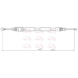 Apec Handbrake Cable Rear Left CAB1606