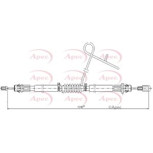 Apec Handbrake Cable Rear Right CAB1612