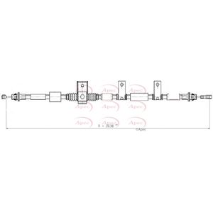 Apec Handbrake Cable Rear Right CAB1619