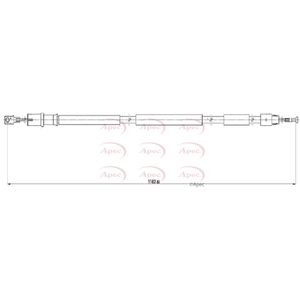 Apec Handbrake Cable Rear Right CAB1621