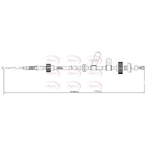 Apec Handbrake Cable Rear Right CAB1662