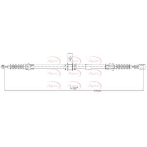 Apec Handbrake Cable Rear Right CAB1665