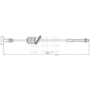 Apec Handbrake Cable Front CAB1672
