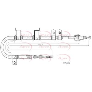 Apec Handbrake Cable Rear Left CAB1674