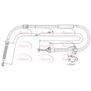 Apec Handbrake Cable Rear Right CAB1676