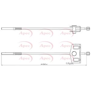 Apec Handbrake Cable Front CAB1678