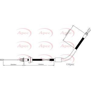 Apec Handbrake Cable Front CAB1680