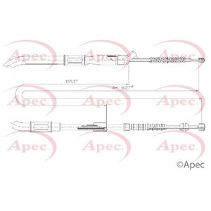 Apec Handbrake Cable Rear Right CAB1686