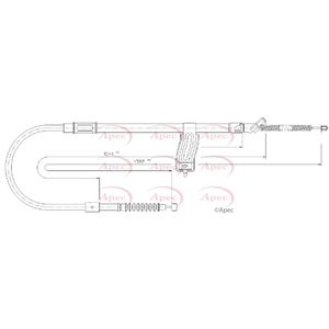 Apec Handbrake Cable Rear Right CAB1687