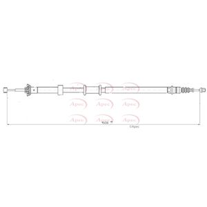 Apec Handbrake Cable Rear Right CAB1688