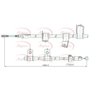 Apec Handbrake Cable Rear Right CAB1689