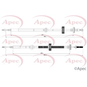 Apec Handbrake Cable Rear Left or Right CAB1693