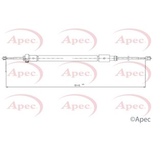 Apec Handbrake Cable Rear Left or Right CAB1743