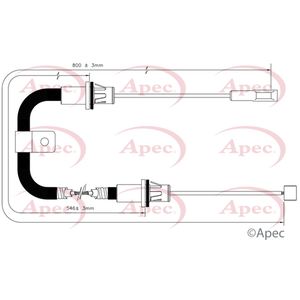 Apec Handbrake Cable Front CAB1745