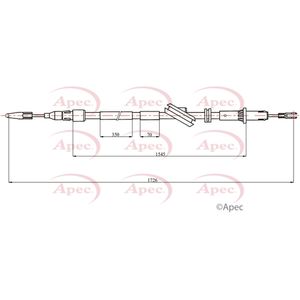 Apec Handbrake Cable Rear Right CAB1748