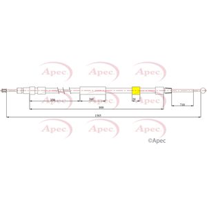 Apec Handbrake Cable Rear Left or Right CAB1751