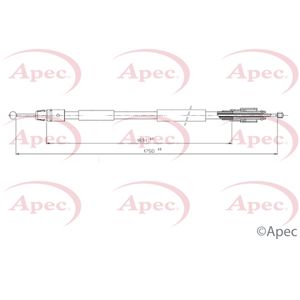 Apec Handbrake Cable Rear Left or Right CAB1758