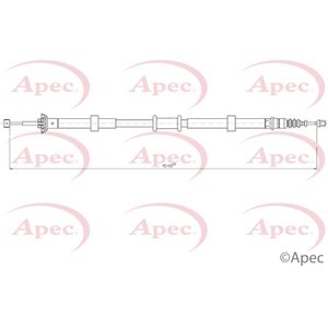 Apec Handbrake Cable Rear Left CAB1759