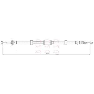 Apec Handbrake Cable Rear Right CAB1760