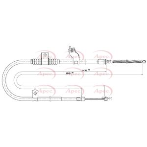 Apec Handbrake Cable Rear Right CAB1780