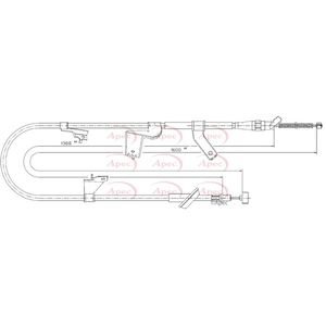 Apec Handbrake Cable Rear Left CAB1781